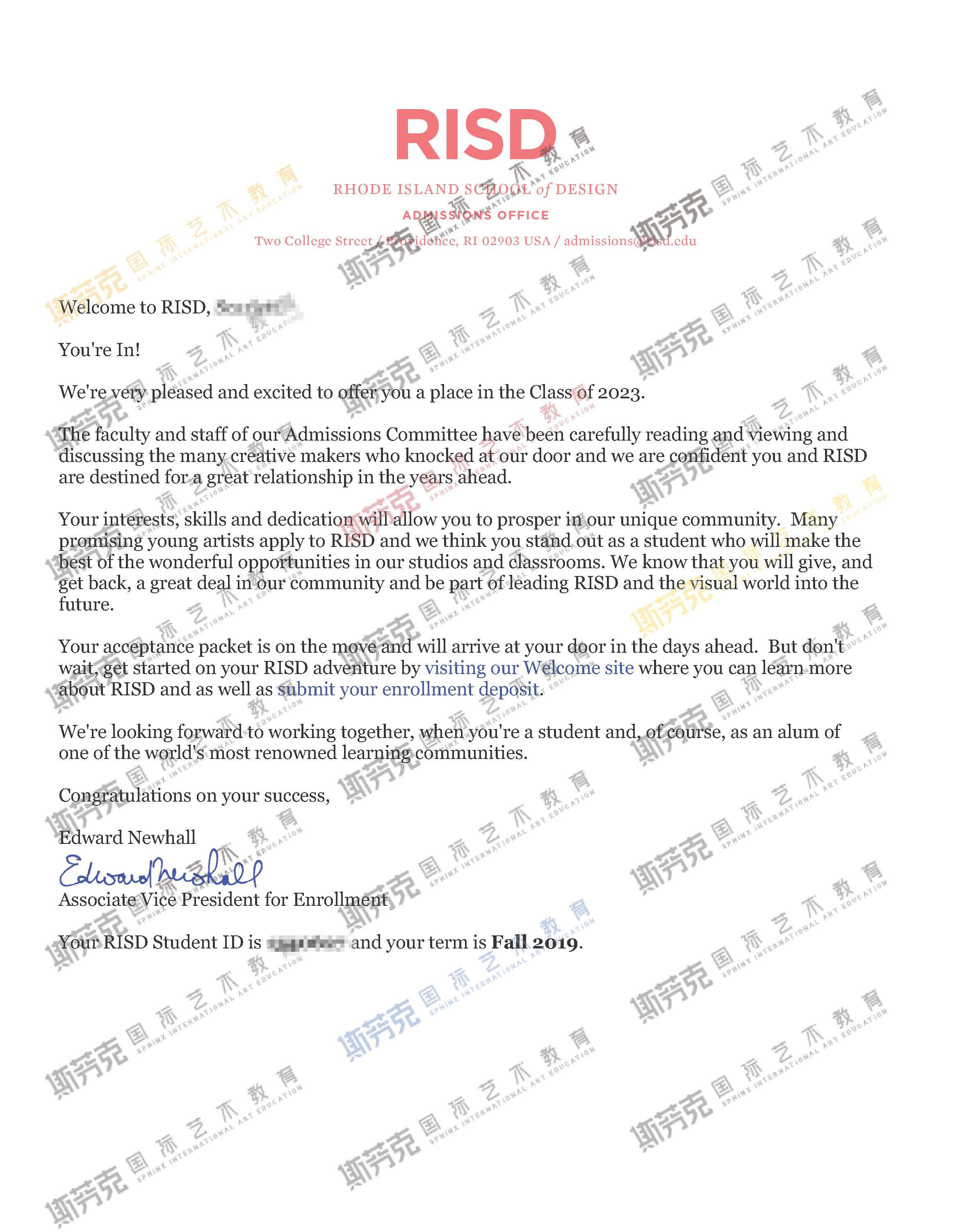 艺术留学,RISD offer,罗德岛设计学院留学,offer播报