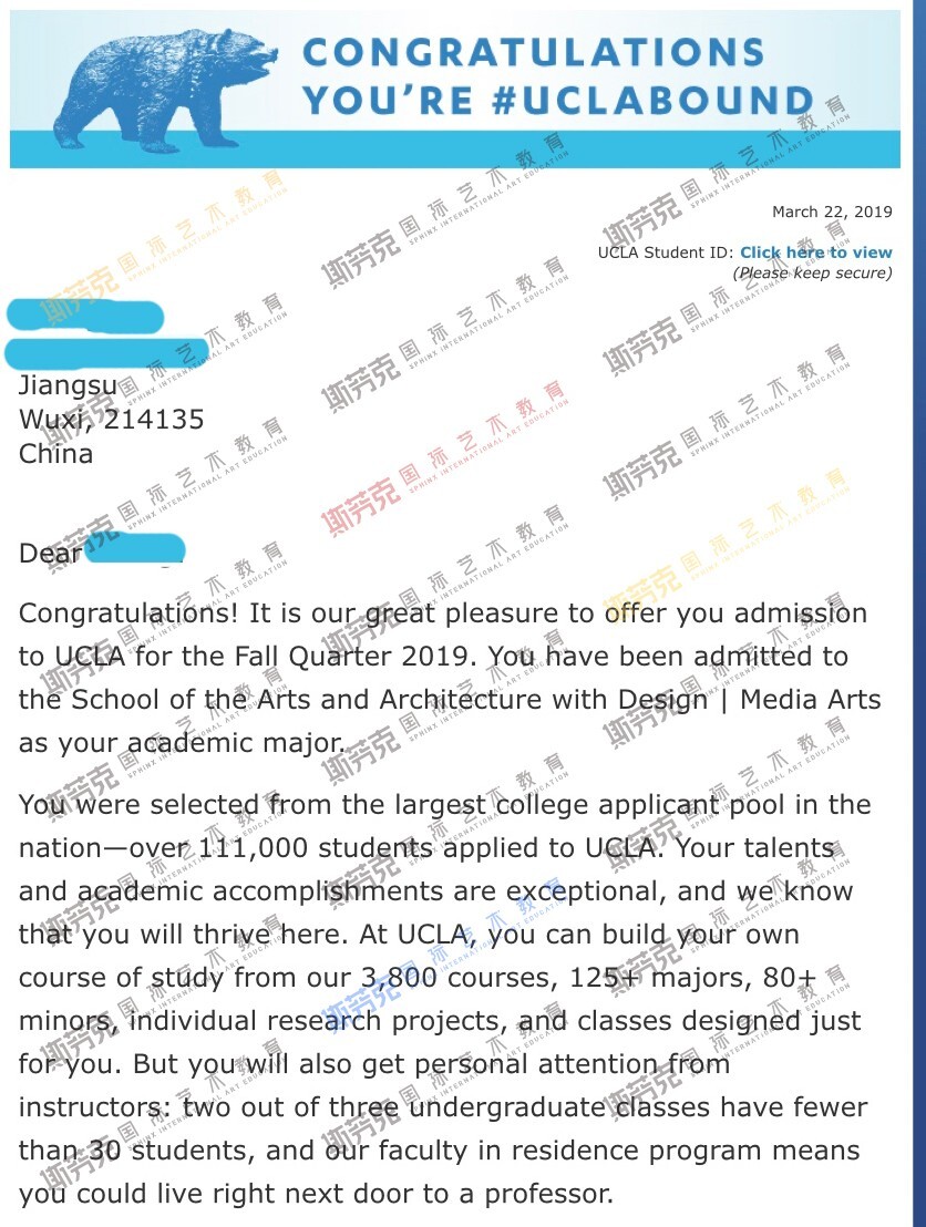艺术留学,美国艺术留学,平面设计,UCLA offer