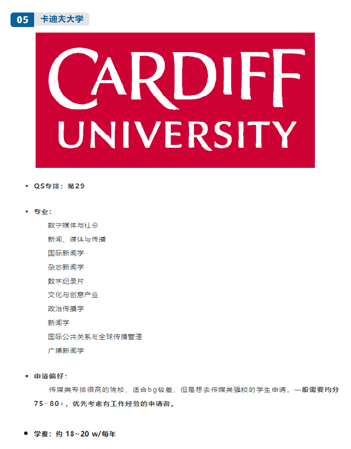 传媒大学英国硕士