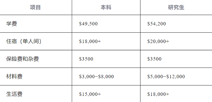 纽约视觉艺术学院一年费用