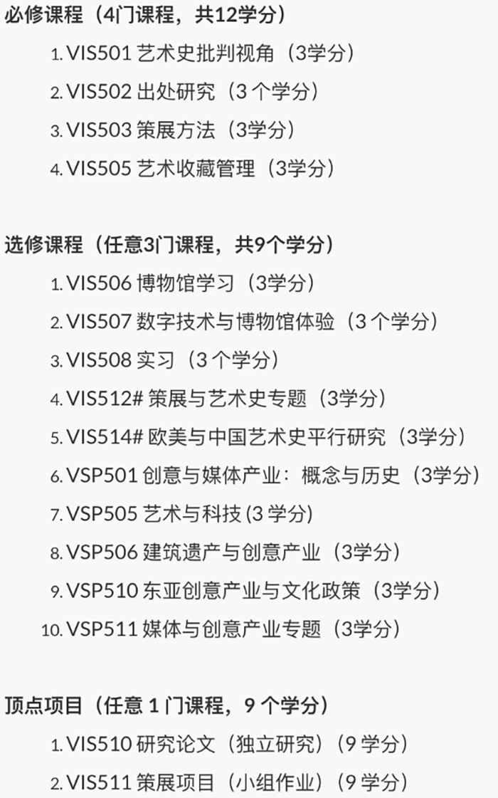 香港岭南大学艺术类专业